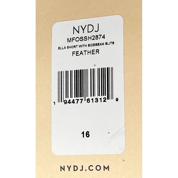 NWT NYDJ ELLA SHORT WITH SIDESEAM SLITS, Feather, LIFTxTUCK, Size 16 - Picture 7 of 11